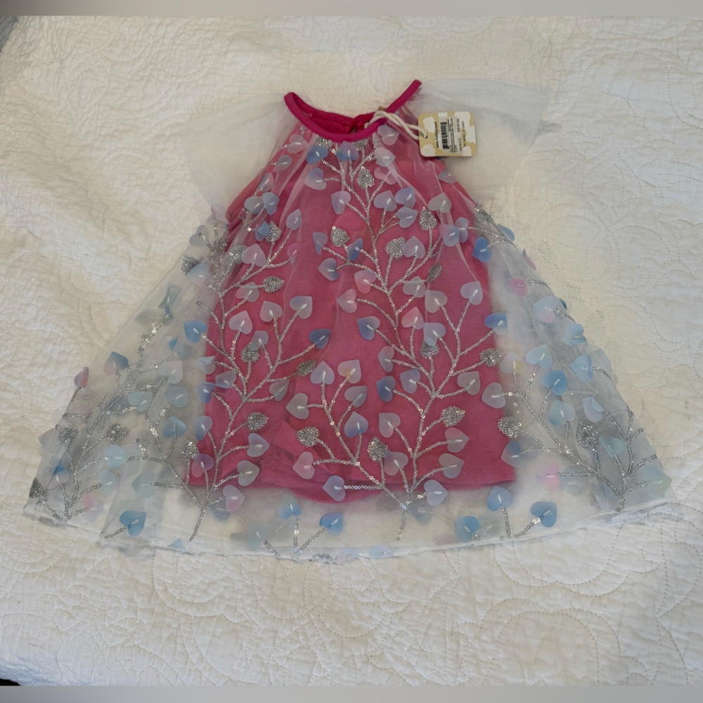 Hatley Pink Twill Heart Dress
